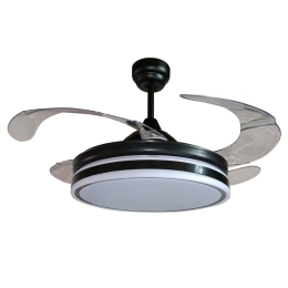 Ανεμιστήρας Οροφής Με Φως 01420 3000K, 4000K, 5000K 107x32cm Black Luma Διάμετρος 107cm