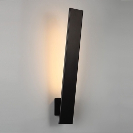 Φωτιστικό Τοίχου 01448 12W LED 3000K 1100Lm 8x58cm Sand Black Luma