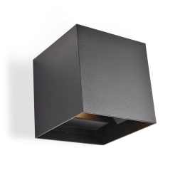 Φωτιστικό Τοίχου 01439 2x3W LED 3000K 2x240Lm 10x10cm Black Luma