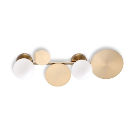 Φωτιστικό Οροφής - Πλαφονιέρα 01443.20 2xG9 59x24cm Gold Luma