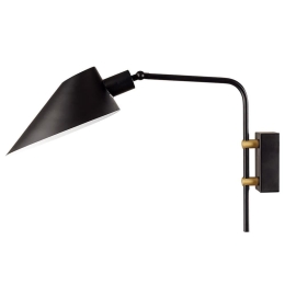 Φωτιστικό Τοίχου 01473.18 E27 60x30cm Black Luma