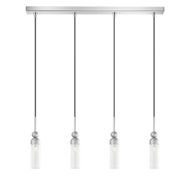 Φωτιστικό Οροφής - Ράγα 01480.09B 4xG9 85cm Silver Luma