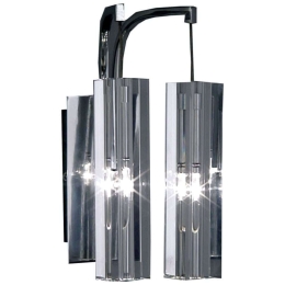 Φωτιστικό Τοίχου - Απλίκα Fall MB45122A 12x15x25cm 2xG4 20W Chrome-Clear Aca