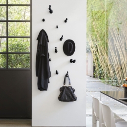Κρεμάστρες Τοίχου Bubbles MBU21O Ral 9017 Σετ 5τμχ Black Mogg Ξύλο