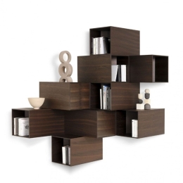 Ράφι Τοίχου Cellula Wood 65,5x40,5x35 Thermo Oak Mogg