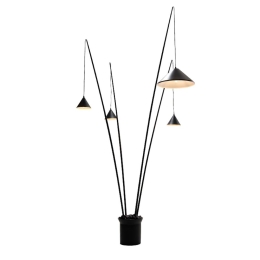 Φωτιστικό Δαπέδου Delia MF7792 4xE27 100x250cm Black Aca