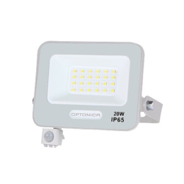Προβολέας Led MTN-158401 Με Αισθητήρα PIR SMD 20W 6000K 1800lm IP65 12,35x14,9x2,75cm White Metanor