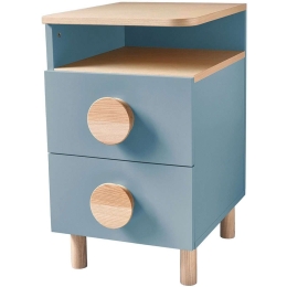 Κομοδίνο Dabi Αριστερό DABIBSTL13 41x50x70cm Natural-Light Blue