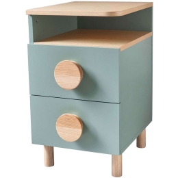 Κομοδίνο Dabi Αριστερό DABIBSTL17 41x50x70cm Natural-Sage Green