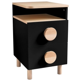 Κομοδίνο Dabi Δεξί DABIBSTRBLACK 41x50x70cm Natural-Black