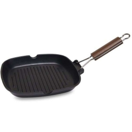Τηγάνι - Γκριλιέρα Αντικολλητική Easy Grill OZ47000028 28x28cm Brown-Black Olympia Zanetti 28cm Αλουμίνιο