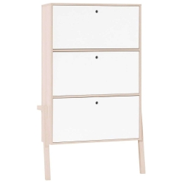 Παπουτσοθήκη Spot Young 161275999 87,4x28,5x150cm Natural-White Μοριοσανίδα,Ξύλο
