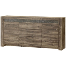 Μπουφές Belarus Plus 161373879 178x40x85cm Oak Μοριοσανίδα, Μέταλλο