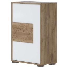 Παπουτσοθήκη Stendal 161586949 63x36x94cm Oak-White Μοριοσανίδα,Mdf