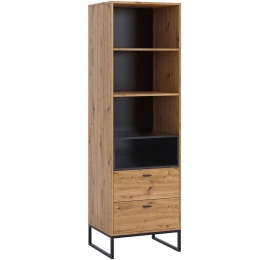 Βιβλιοθήκη Olier 161644869 60x40x202cm Natural-Black