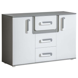 Συρταριέρα Apetito 162021349 128x40x85cm Grey-White