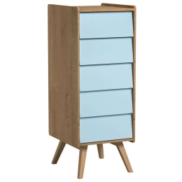 Συρταριέρα Vintage 162078869 50,5x40,5x128cm Natural-Blue