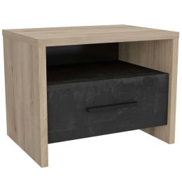 Κομοδίνο Keystone 162088329 49,6x36,3x40,1cm Anthracite-Oak