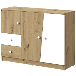 Συρταριέρα Nero 07 162293529 120x40x90cm Natural-White
