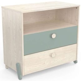 Συρταριέρα Nilan 162336409 73x39,6x73,9cm Natural-Green