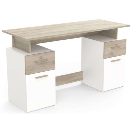 Γραφείο Pelton 162394699 134,8x55x76,4cm Natural-White