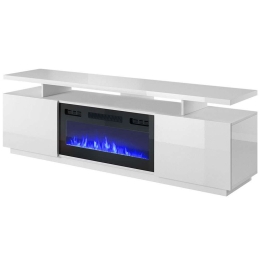 Έπιπλο Τηλεόρασης Με Φλόγα Led Eva Plus 162394889 180x40x56cm White