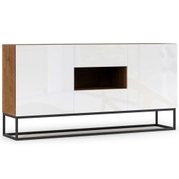 Μπουφές Arborio ΙΙ 162414209 180x40x80cm White Mdf,Μέταλλο