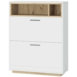 Παπουτσοθήκη Eden 162421679 83x32x109cm Oak-White Μοριοσανίδα