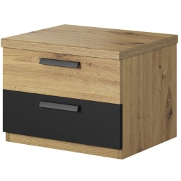 Κομοδίνο Sigon 162422129 46x40x37cm Natural-Black