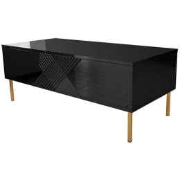 Τραπεζάκι Σαλονιού Exito 162459199 120x55x49cm Black-Gold