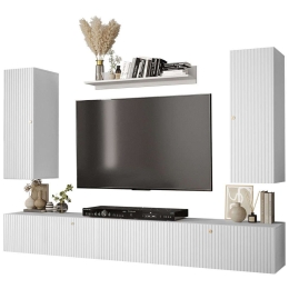 Σύνθεση Τηλεόρασης Waldi Riflo Slim II 162578039 205x40x100cm White-Gold