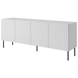 Μπουφές Holes 162581299 190x41x75cm White-Black Μοριοσανίδα, Μέταλλο