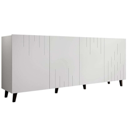 Μπουφές Bari 162581639 200x42x82cm White Πλαστικό,Μοριοσανίδα