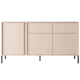 Μπουφές Dust 162604019 153,1x39,5x81,4cm Sand-Black Μοριοσανίδα
