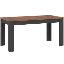 Τραπέζι Επεκτεινόμενο Vulcan 162678689 160/200x90x77,2cm Brown-Black Μοριοσανίδα, Μελαμίνη
