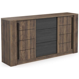 Μπουφές Cona 162707079 200x45x90cm Anthracite-Brown Μελαμίνη