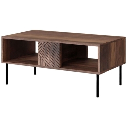 Τραπεζάκι Σαλονιού Art Deco 162715779 100x55x46cm Walnut-Black