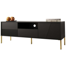 Έπιπλο Τηλεόρασης Debora 162719379 155x40x54cm Black-Gold