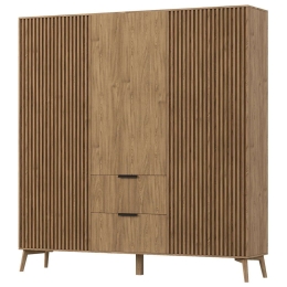 Ντουλάπα Τρίφυλλη Natsi 162723909 185x60x192cm Oak Τρίφυλλη