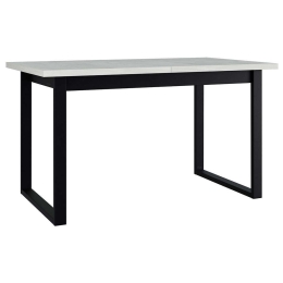 Τραπέζι Επεκτεινόμενο Ikonic III 162763169 140/180x80x79cm White-Black Μέταλλο,Ξύλο