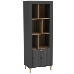 Βιβλιοθήκη Mossa 162788249 60x40x169cm Multi-Black