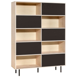 Βιβλιοθήκη Frame Plus 16621179 150x46x211cm Natural-Black