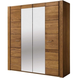 Ντουλάπα Τετράφυλλη Denny 16625529 205x60x225cm Natural Τετράφυλλη