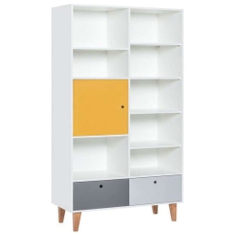 Βιβλιοθήκη Παιδική Concept Plus 16801759 105x45x201,3cm Multi-Yellow