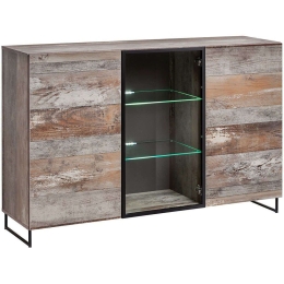 Μπουφές Με Φως Led Chestnut 16807549 150x40x97cm Multi Ατσάλι,Μοριοσανίδα