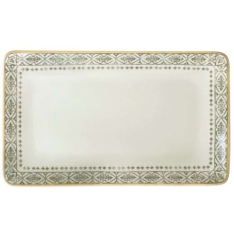 Πιατέλα Σερβιρίσματος Ορθογώνια Vintage PR222686410 27x16cm Beige Oriana Ferelli® Πορσελάνη
