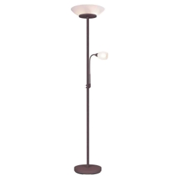 Φωτιστικό Δαπέδου Gerry R40063124 2xE27 18W & 1xE14 10W Φ34cm 180cm Rusty RL Lighting Μέταλλο,Γυαλί