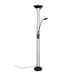 Φωτιστικό Δαπέδου Spock R42292132 1x19W & 1x5W Led 25x180cm Black Mat RL Lighting