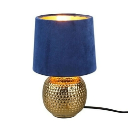 Φωτιστικό Επιτραπέζιο Sophia R50821012 1xE14 40W Φ16cm 26cm Blue RL Lighting Κεραμικό,Ύφασμα