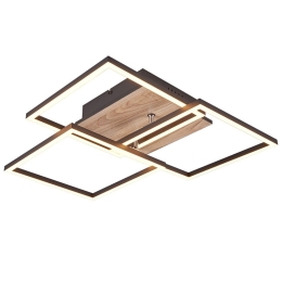 Φωτιστικό Οροφής - Τοίχου Πλαφονιέρα Mobile R62883135 Led 27W 6000K 39x42x10cm Walnut-Black RL Lighting